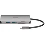 D-Link DUB-M810 Hub USB-C 8 en 1 con HDMI 4K, Ethernet y Carga 100W, Gris